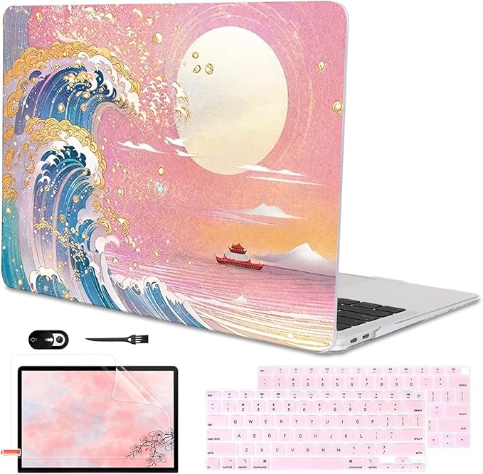 Compatible with 2018 2019 2020 2021 MacBook Air 13 inch Case M1 A2337 A2179 by LCMOCICO