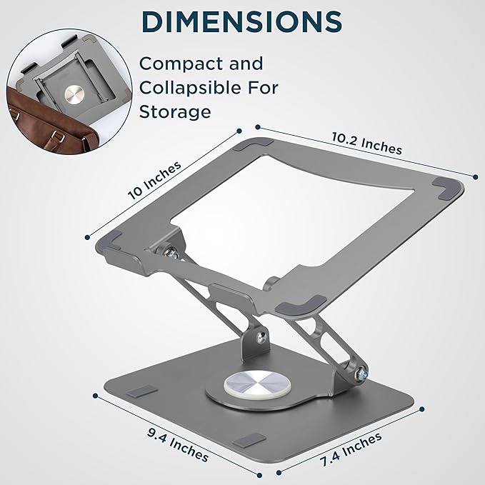 Uncaged Ergonomics Swivel Laptop Stand - Image 3
