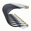 Cat6a Patch Cables 14ft Slim, Cat6 Ethernet Patch Cable Pure Copper, Flexible by 10Gsupxsel