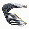 Cat6a Patch Cables 2ft Slim, Cat6 Ethernet Patch Cable Pure Copper, Flexible by 10Gsupxsel