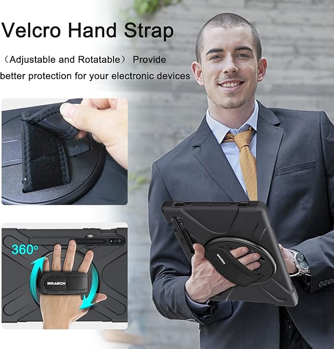 BRAECN for Samsung Galaxy Tab S10 Plus Case 2024/S9 Plus/S9 FE+/S8 Plus/S7 Plus - Image 4