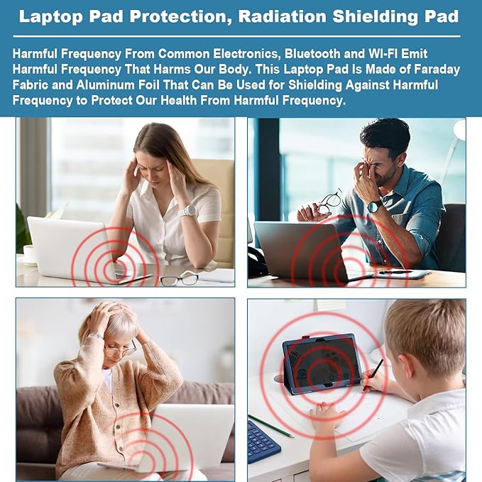 Laptop Pad Protection, Heat Shielding Laptop Pad EMI Blocker Lap Desk, - Image 6