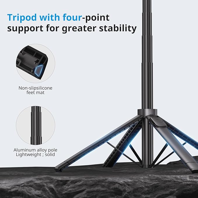 Auto Face Tracking Tripod, 360° Rotation Follows Your Movement, Phone Holder - Image 3