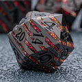 Metal Dice Set DND, Metallic Glitter Stripes D&D Dice Set by Maywin