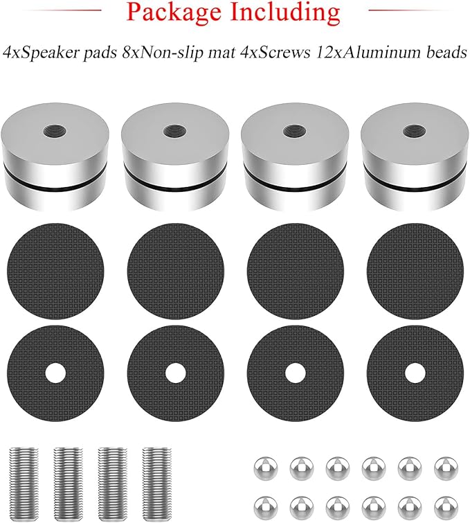 Audiocrast 4X HiFi Speaker Spike Pad Isolation Feet Stand Feet 40X23MM Shock - Image 5