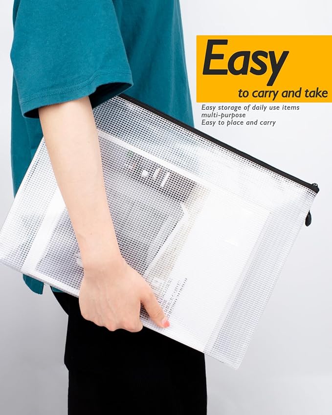 SUNEE Multisize Plastic Zipper Pouches, Water-Resistant Zip Bag - Image 7