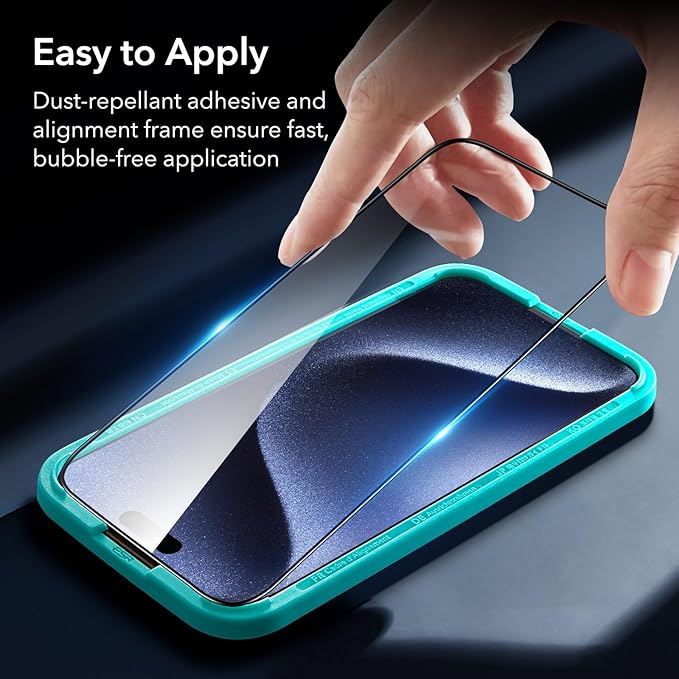 ESR 3+2 Pack for iPhone 15 Pro Max Screen Protector, Full Coverage Ultra-tough - Image 8
