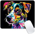 Square Mouse Pad Colorful Dog Portrait-5, Gaming Mouse Pads by Goodsprout