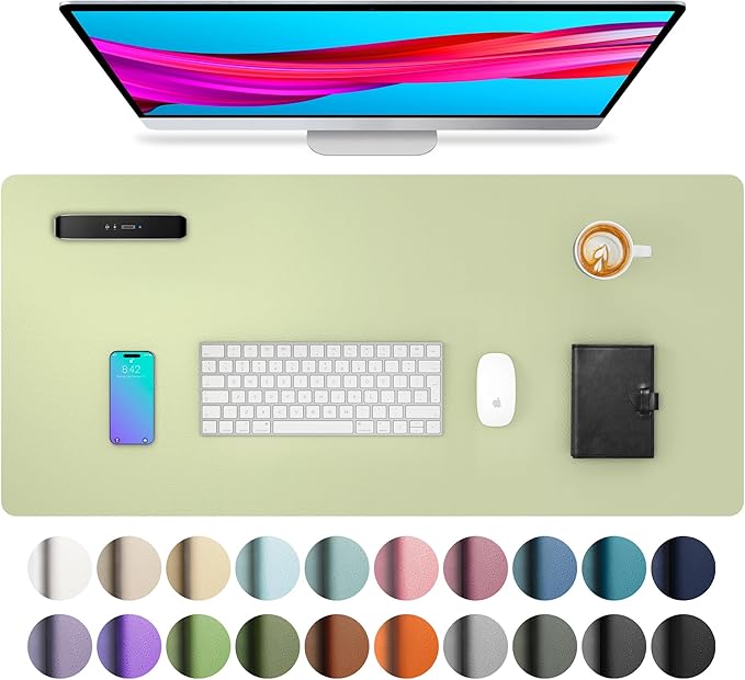 Aothia Leather Desk Pad Protector, Large Mouse Pad, Office Desk Mat, Non-Slip by Aothia