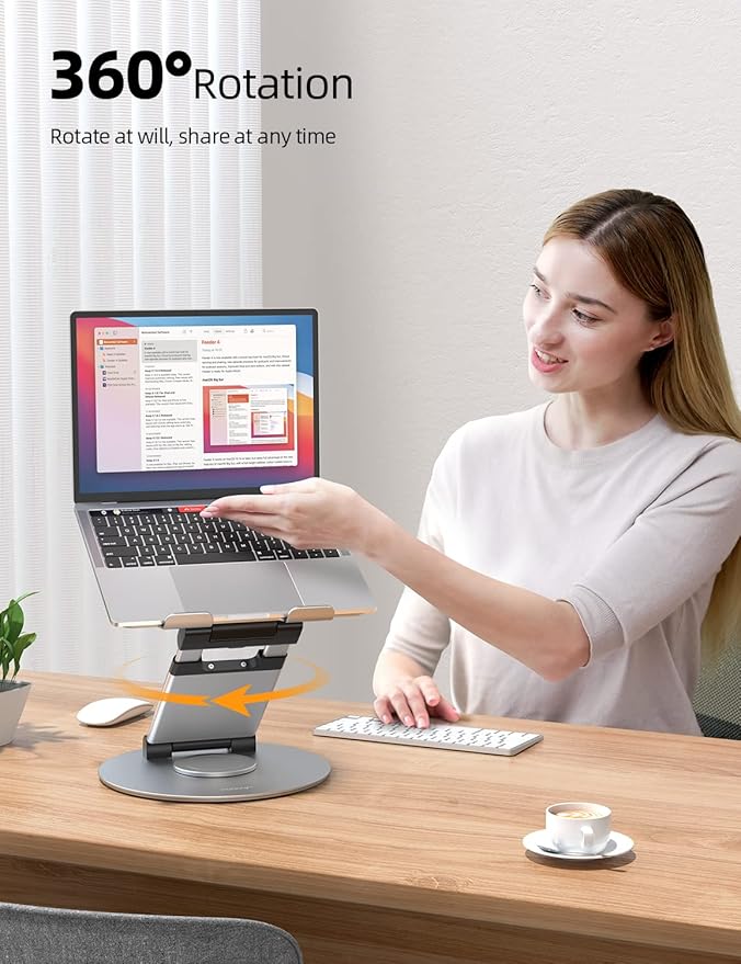 Nulaxy Telescopic 360 Rotating Laptop Stand - Image 2