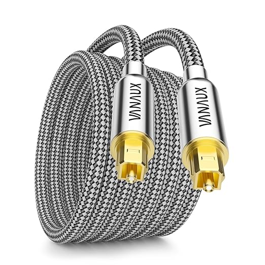 VANAUX 33FT Digital Optical Audio Cable S/PDIF Toslink Cable by VANAUX