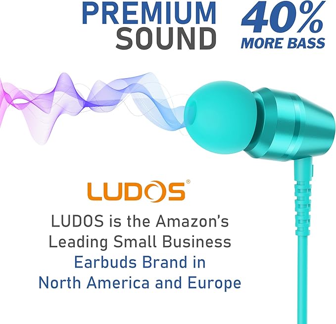 LUDOS OMNITONE Wired Earbuds in-Ear Headphones, 5 Years Warranty, Earphones - Image 7