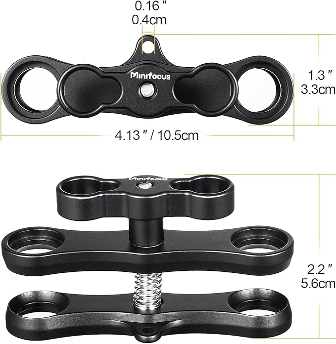 MINIFOCUS 1" Long Ball Clamp Dual Holder Mount - Image 3
