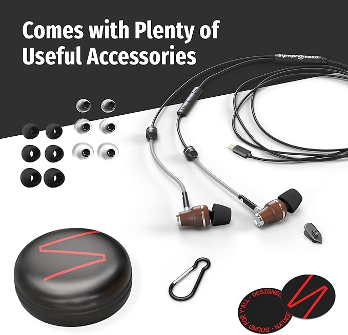 Symphonized Premium Wooden Airtube Headphones EMF Earbuds, 3D Sound, Microphone - Image 7
