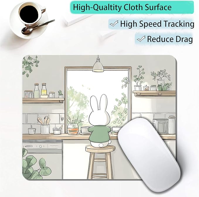 Cute Cartoon Anime Rabbit Custom Mouse Pad - Image 2