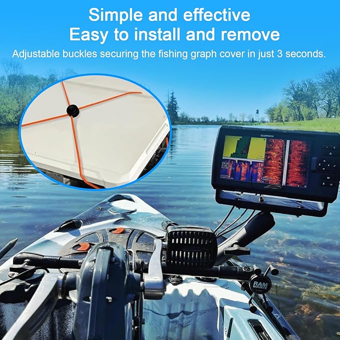 4 Pcs Thickened Fishing Graph Cover Straps, Adjustable Fish Finder Bungee - Image 4