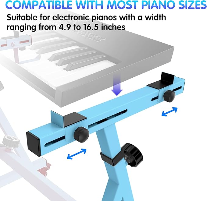 Universal Keyboard Stand, Z-style Heavy-Duty Piano Stand, Adjustable and - Image 4