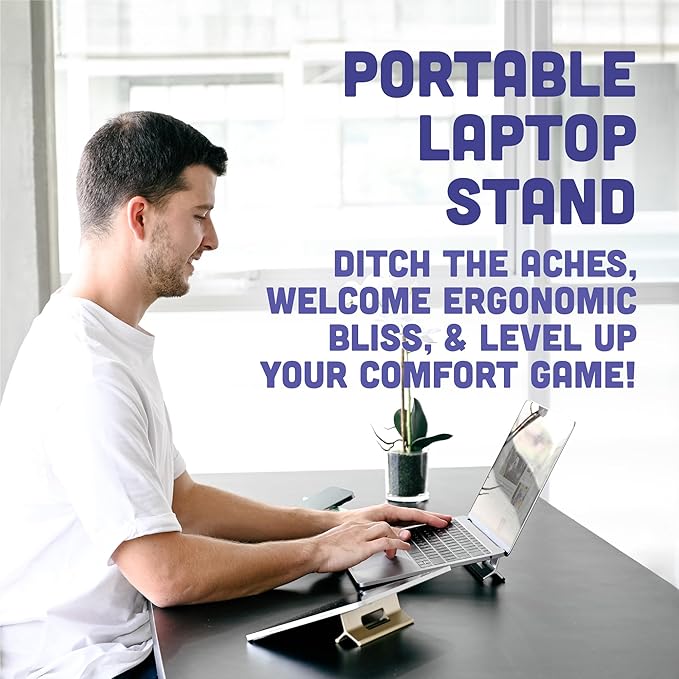 Steepy Portable Laptop Stand for Desk – Adjustable Height, & Portable Laptop - Image 9