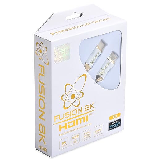 White HDR HDMI 2.1 Certified Cable Supports 10K 8K @60Hz and 4K @120Hz - Image 4