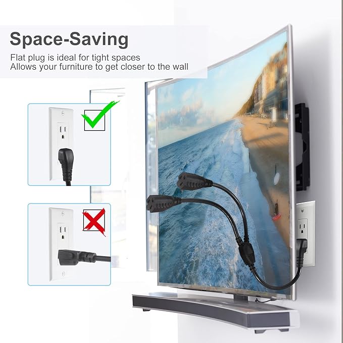 Power Cord Extension Y Splitter - Image 2
