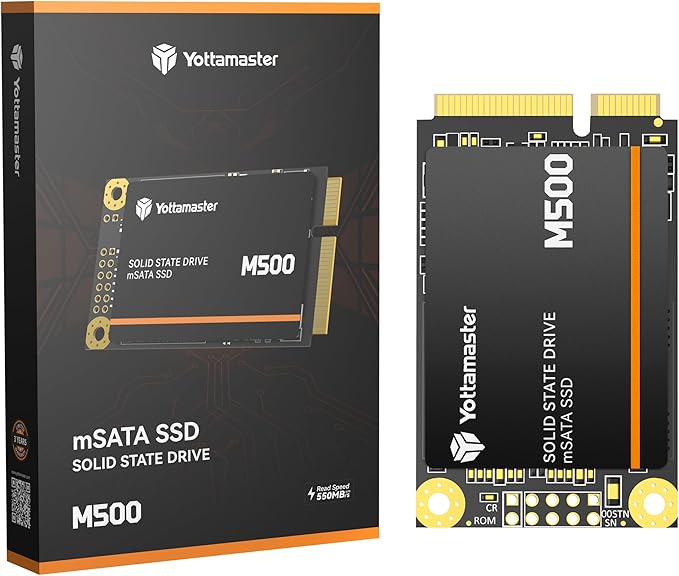 Yottamaster M500 256GB mSATA SSD SATA III 6Gb/s, mSATA Internal Solid State by Yottamaster-MakeEveryByteTreasurable