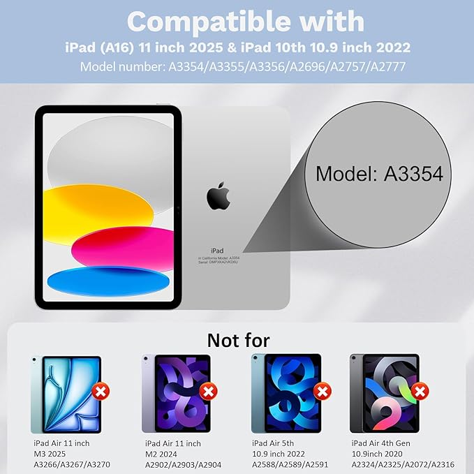 MoKo Touch Keyboard Case for iPad 11th Generation 11 inch 2025, iPad 10th - Image 2
