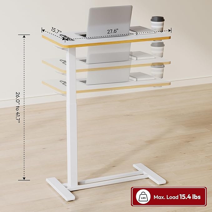 SANODESK Medical Adjustable Overbed Bedside Table - Image 3