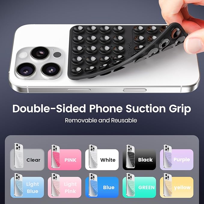 2PCS Silicone Suction Cup Phone Case Mount Double Sided, Hands-Free Phone - Image 4