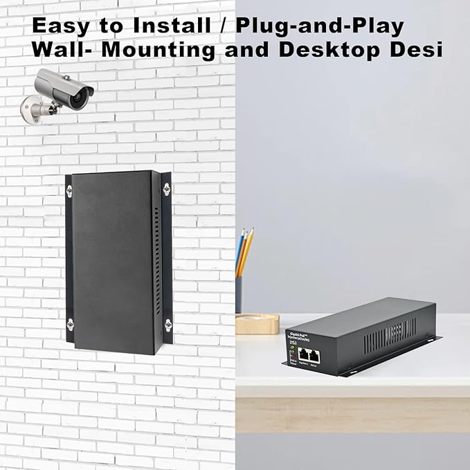 High Power Gigabit PoE++ Injector Adapter, Integrated Power Supply, Convert A - Image 6