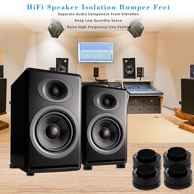 Preffair 4 Pcs Turntable Anti-Vibration Isolation Feet Speaker Feet Isolators - Image 5