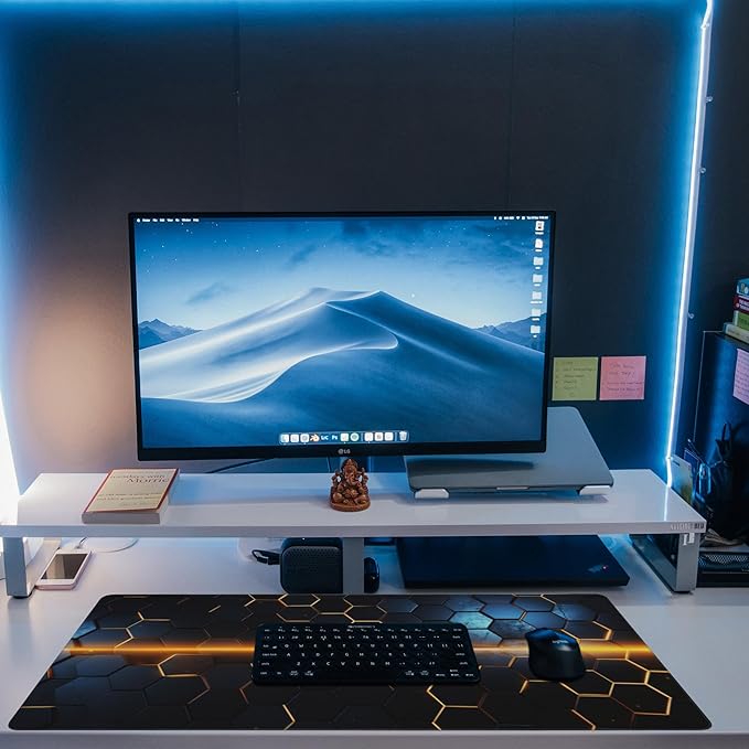 Large Gaming Mouse Pad, Honeycomb Technology Desk Pad, Extended Computer - Image 6