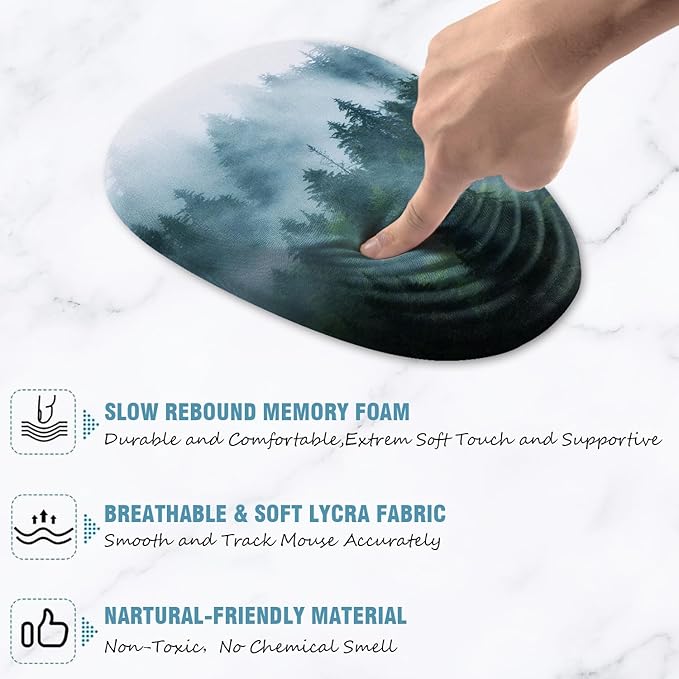 Ergonomic Mouse Pad with Wrist Support, Desktop Mouse Pad Wrist Rest Design and - Image 4