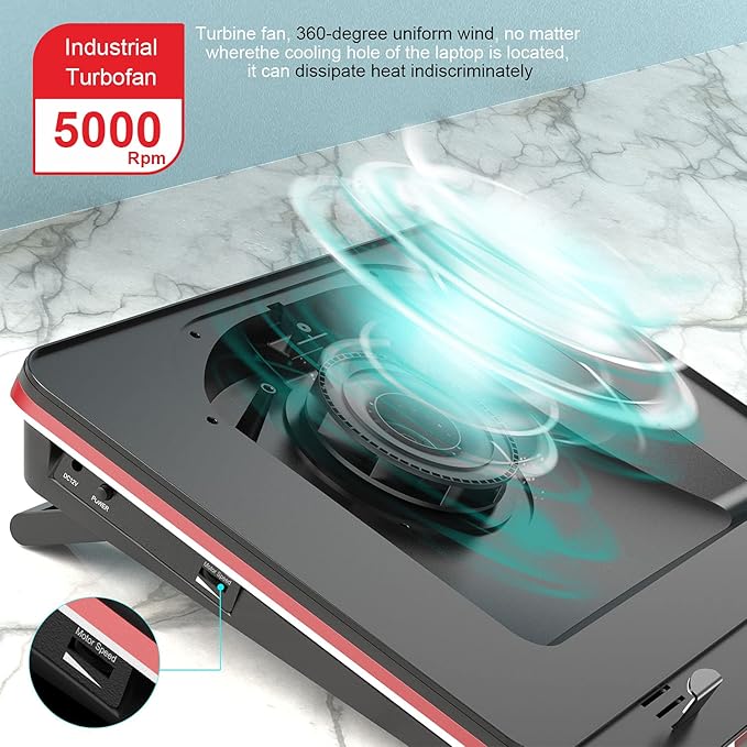 GT500 Powerful Turbo-Fan Laptop Cooling Pad - Image 2