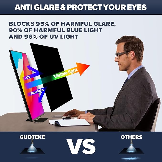 Upgraded HD Computer Privacy Screen 24 inch, Monitor Privacy Screen - Image 4