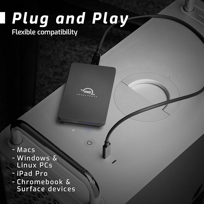OWC 480GB Envoy Pro FX Portable Rugged External NVMe M.2 SSD Drive Thunderbolt 3 - Image 5