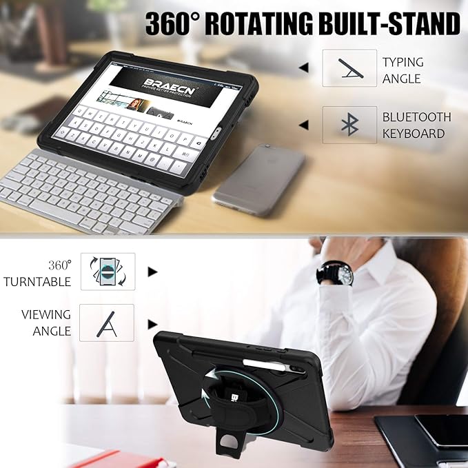 BRAECN for Galaxy Tab S6 Case, Heavy Duty Shockproof Case - Image 5