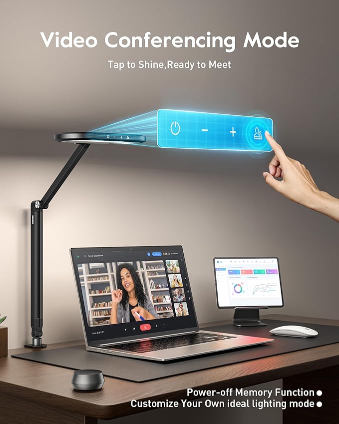Desk Lamp for Home Office, Eye-Care Dual-Sided Seamless Dimmable LED Desk Light - Image 7