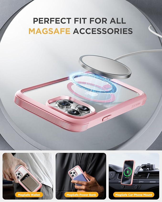 Miracase Magnetic for iPhone 15 Pro Max Case 6.7'' Full-Body Military Drop - Image 5