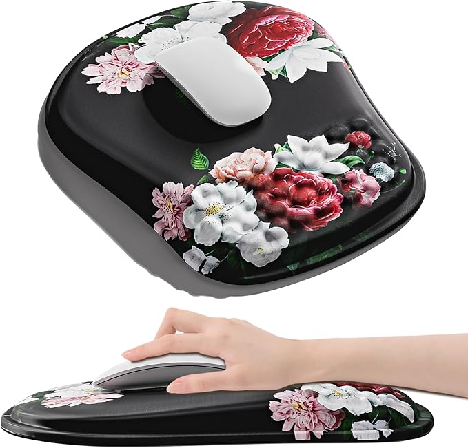 Mouse Pad with Wrist Rest, Ergonomic Mousepads with Wrist Support, Soft Lycra by Unknown