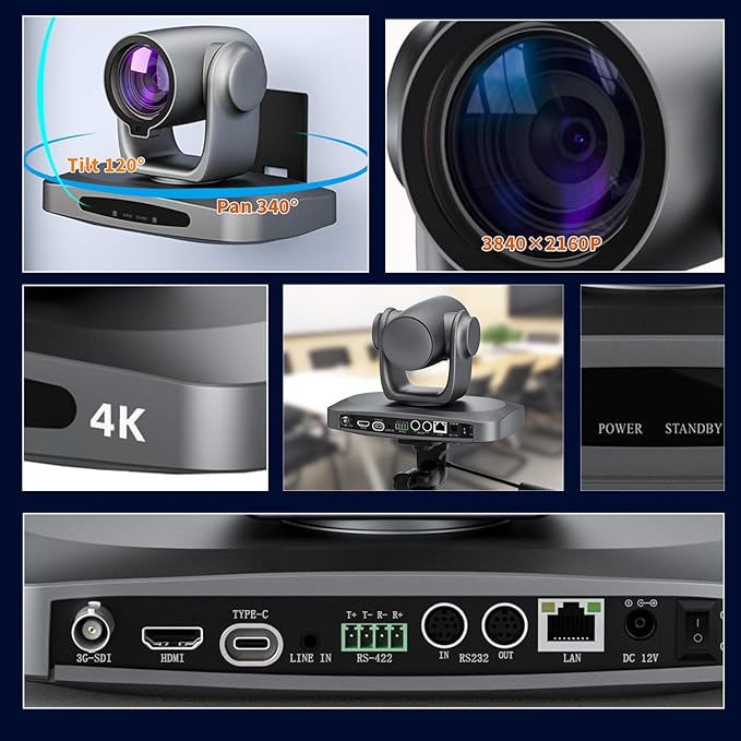 PTZ Camera 4K 21X Optical Zoom, POE IP Streaming, AI Auto Tracking PTZ - Image 4