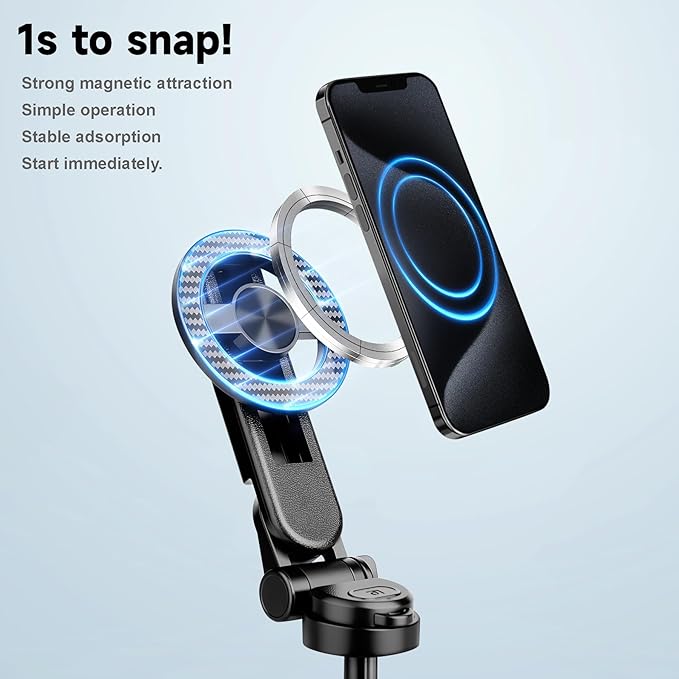 4-in-1 Multifunctional 360° Rotation Magnetic Selfie Stick, Mini Tripod - Image 4
