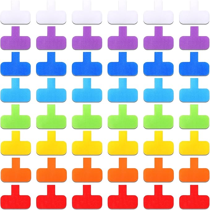 80 Pieces Self-Adhesive Cable Labels Multi-Color Cord Wire Labels, Nylon by Outus