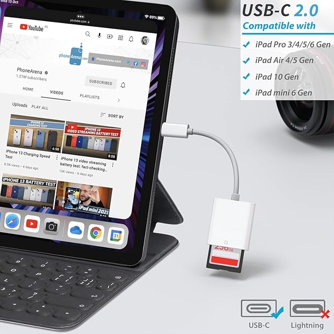 iPhone 16 SD Card Reader, esbeecables USB C to SD Card Reader Trail Camera - Image 4