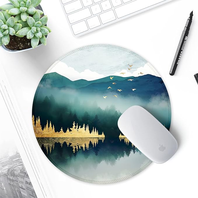 ITNRSIIET Round Mouse Pad with Stitched Edge Premium-Textured Waterproof - Image 7