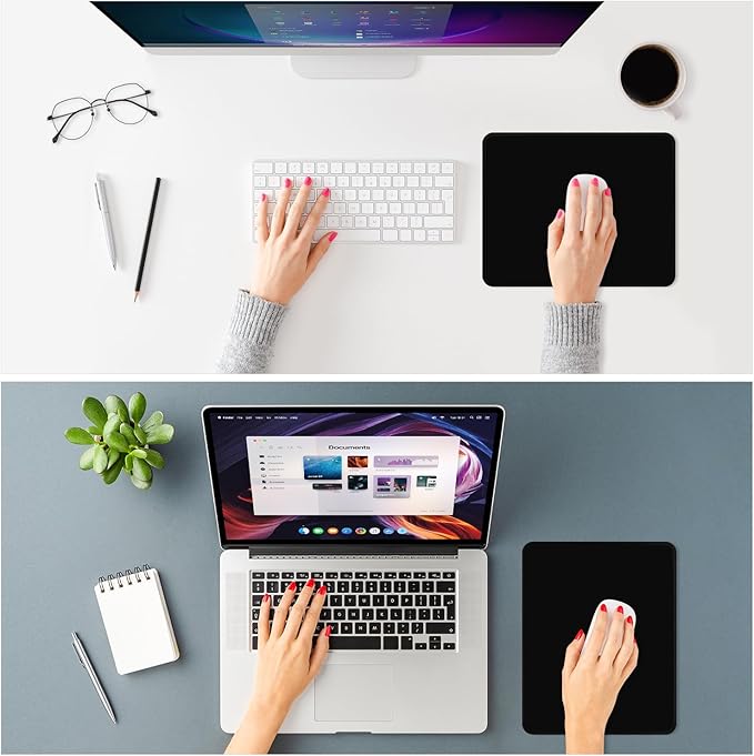 ITNRSIIET Mouse Pad Non-Slip Rubber Base Smooth Surface Stitched Edges - Image 2