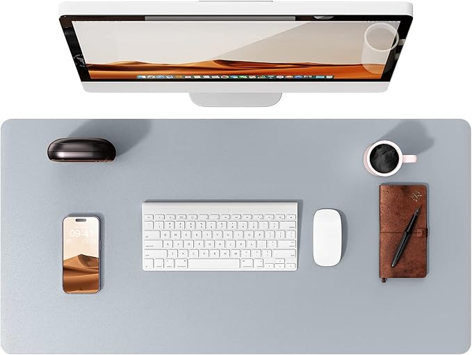YSAGi Leather Desk Protector, Office Mat, Large Mouse Mat, Non-Slip PU Leather by YSAGi