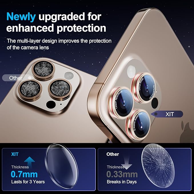 X-it 2 Pack Camera Lens Protector, Shatterproof Anti-Scratch Ultra HD Camera - Image 6