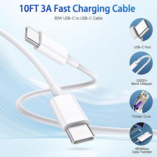 2Pack iPhone 16 15 Chargers, Dual Port Fast Wall Chargers Block - Image 4