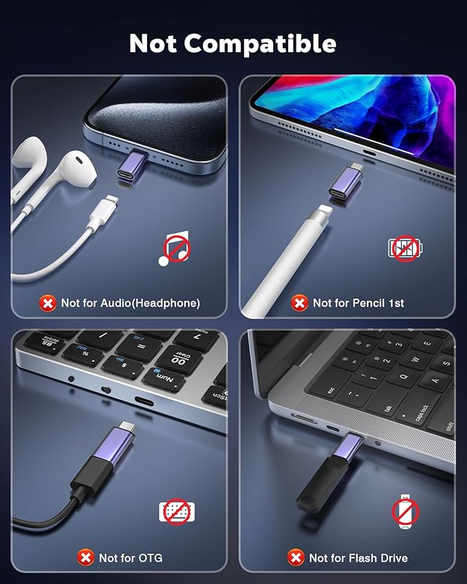 MoKo Lightning to USB C Adapter 2Pack, NOT - Image 2