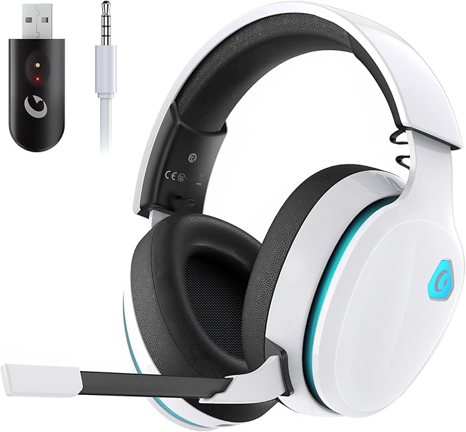 2.4GHz Wireless Gaming Headset for PS5, PS4 Fortnite & Call of Duty/FPS Gamers by Gtheos